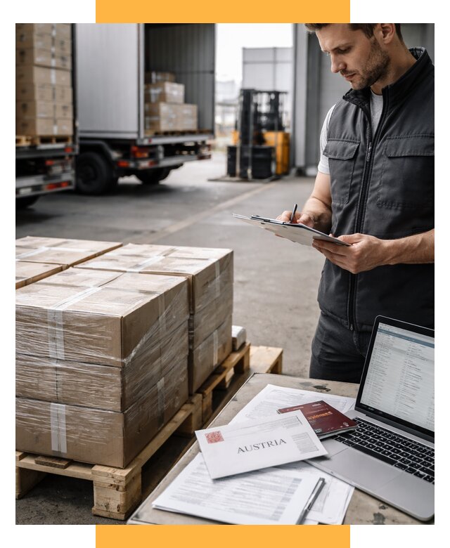 Доставка в Австрию от 67100 р. Логистика и экспорт СетСервис-Дгс