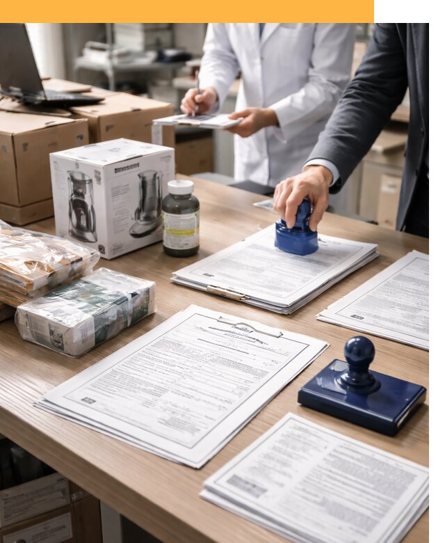 Сертификация импортных товаров от 12388 с таможенным сопровождением